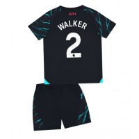 Manchester City Kyle Walker #2 Tredje Tröja Barn 2023-24 Kortärmad (+ Korta byxor)